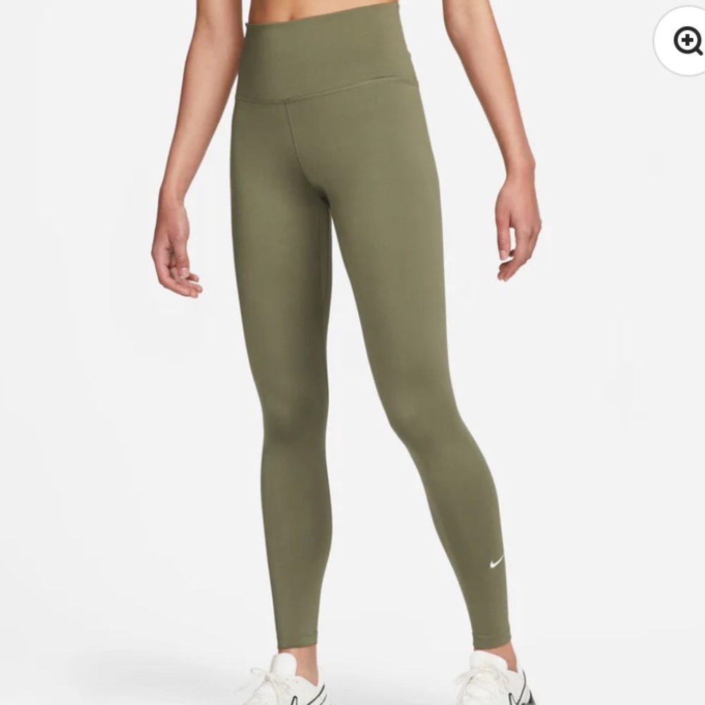Nike One women olive leggings high rise full length Sz S NWT